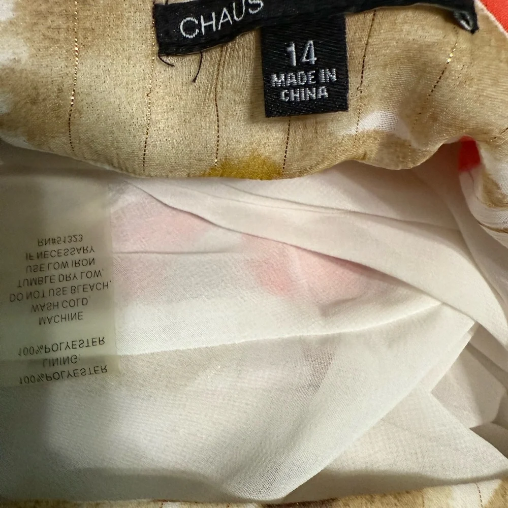 CHAUS Floral Pleated Skirt - Multicolor - Picture 6 of 7